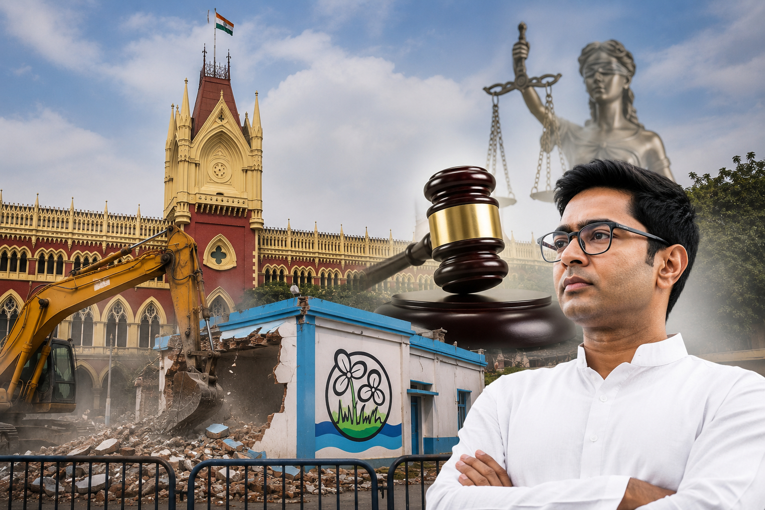 অভিষেকের আমতলার অফিস ভাঙায় ব্রেক, হাই কোর্টে স্বস্তি