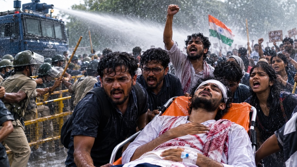 বিধানসভা অভিযানে উত্তাল রাঁচি, জলকামান-লাঠিচার্জেও অনড় ঝাড়খণ্ডের চাকরিপ্রার্থীরা