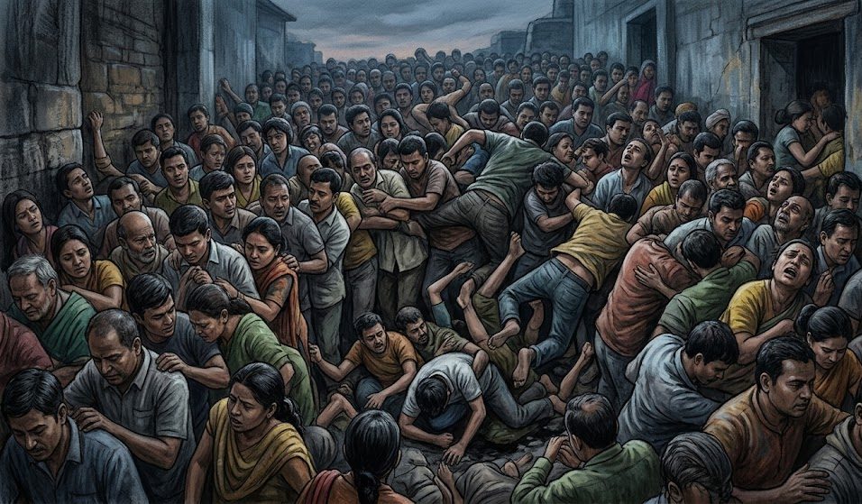 আতঙ্ক নয় শুধু, ভিড় যখন তরল: পদপিষ্ট হওয়ার নেপথ্যে পদার্থবিদ্যা ও মনস্তত্ত্ব