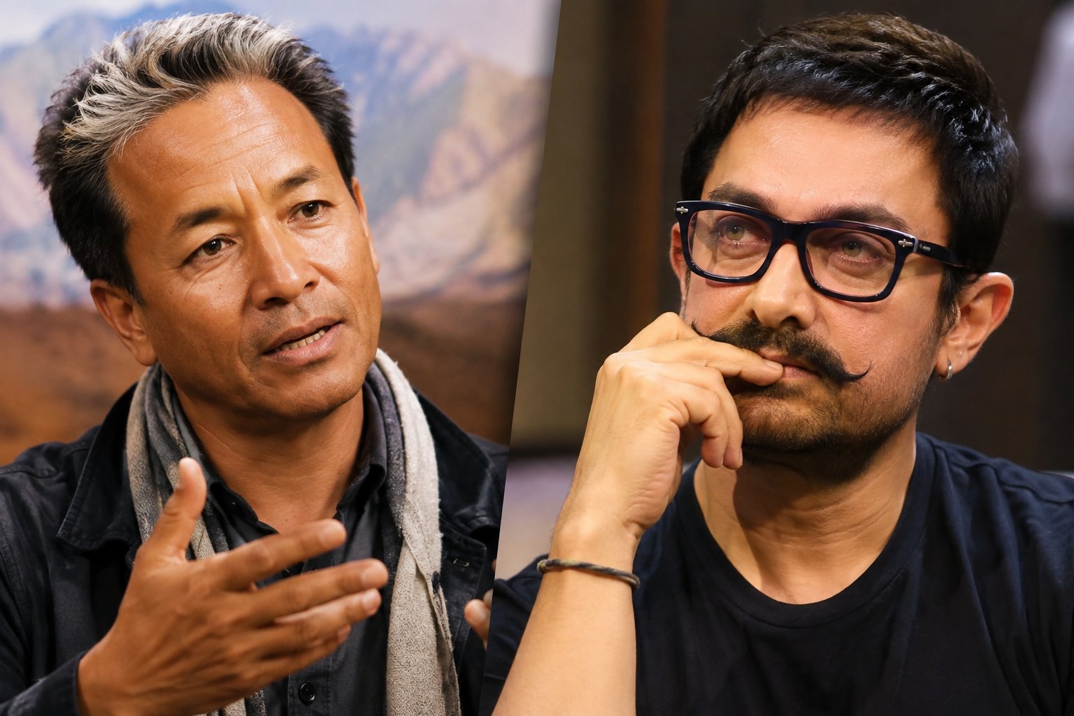 ‘থ্রি ইডিয়টস’ বিতর্কে আমিরকে খোঁচা ওয়াংচুকের