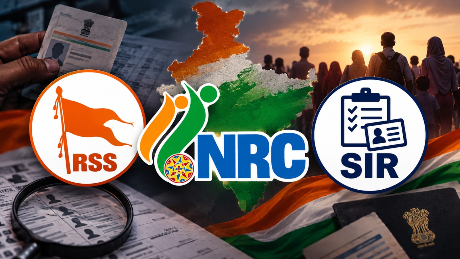 জনগণনা ও এসআইআর বিতর্কের মধ্যেই দেশজুড়ে এনআরসি চাইল আরএসএস