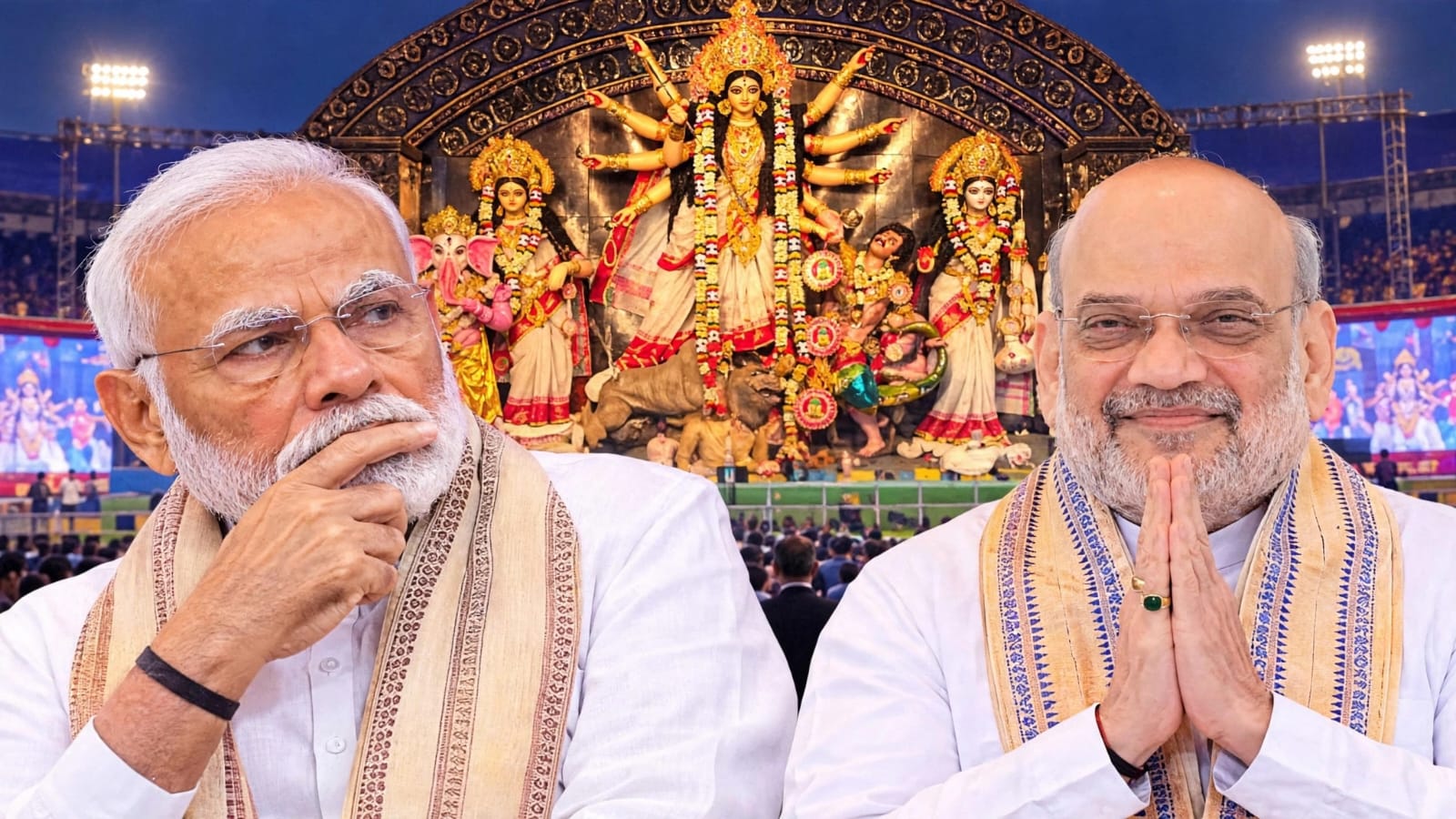মোদীর বদলে শাহের আসার সম্ভাবনা, মহালয়ায় ইডেনের অনুষ্ঠানের প্রস্তুতিতে বদল