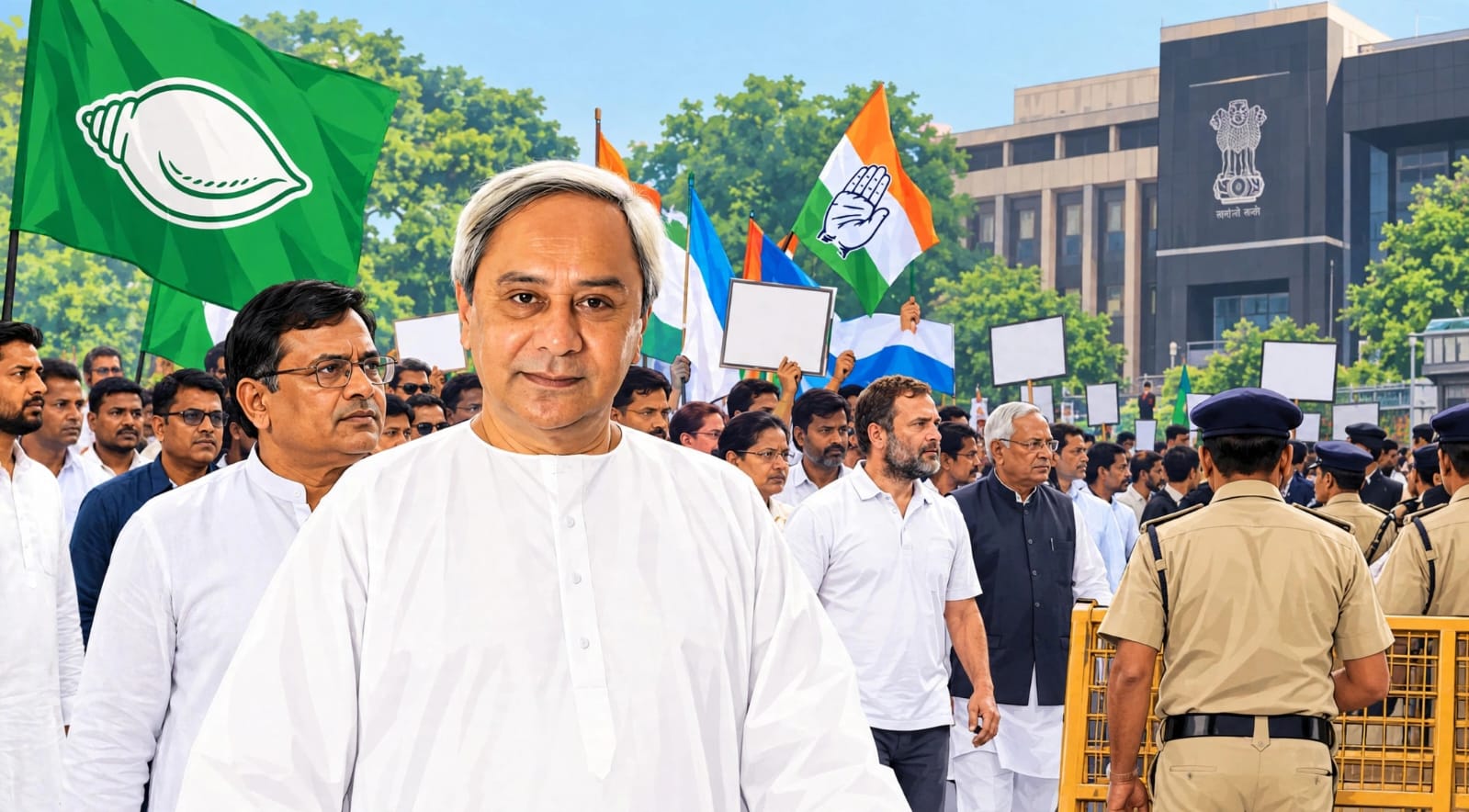 বিজেপির বিরুদ্ধে সুর চড়াল বিজেডি, সিইসির পদত্যাগ চেয়ে বিরোধী মিছিলে নবীনের দল