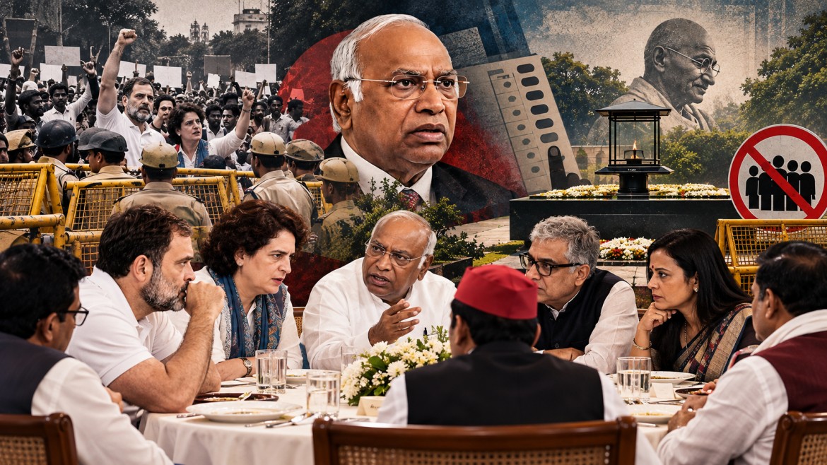 কনট প্লেসে ইন্ডিয়া জোটের মধ্যাহ্নভোজ, এসআইআর-বিরোধী বিক্ষোভের হ্যাটট্রিকের প্রস্তুতি