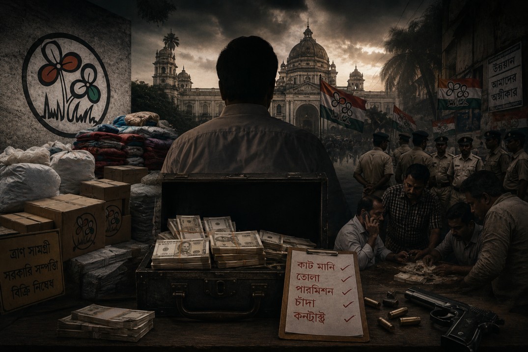 ত্রাণের ত্রিপল থেকে তোলাবাজির খাতা: এক বিচিত্র চোর-ডাকাতের দল