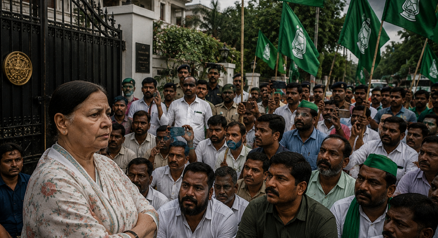 নিরাপত্তা প্রত্যাহার ঘিরে বিহারে রাজনৈতিক ঝড়, রাবড়ী দেবীর বাড়ির সামনে পাহারায় আরজেডি কর্মীরা