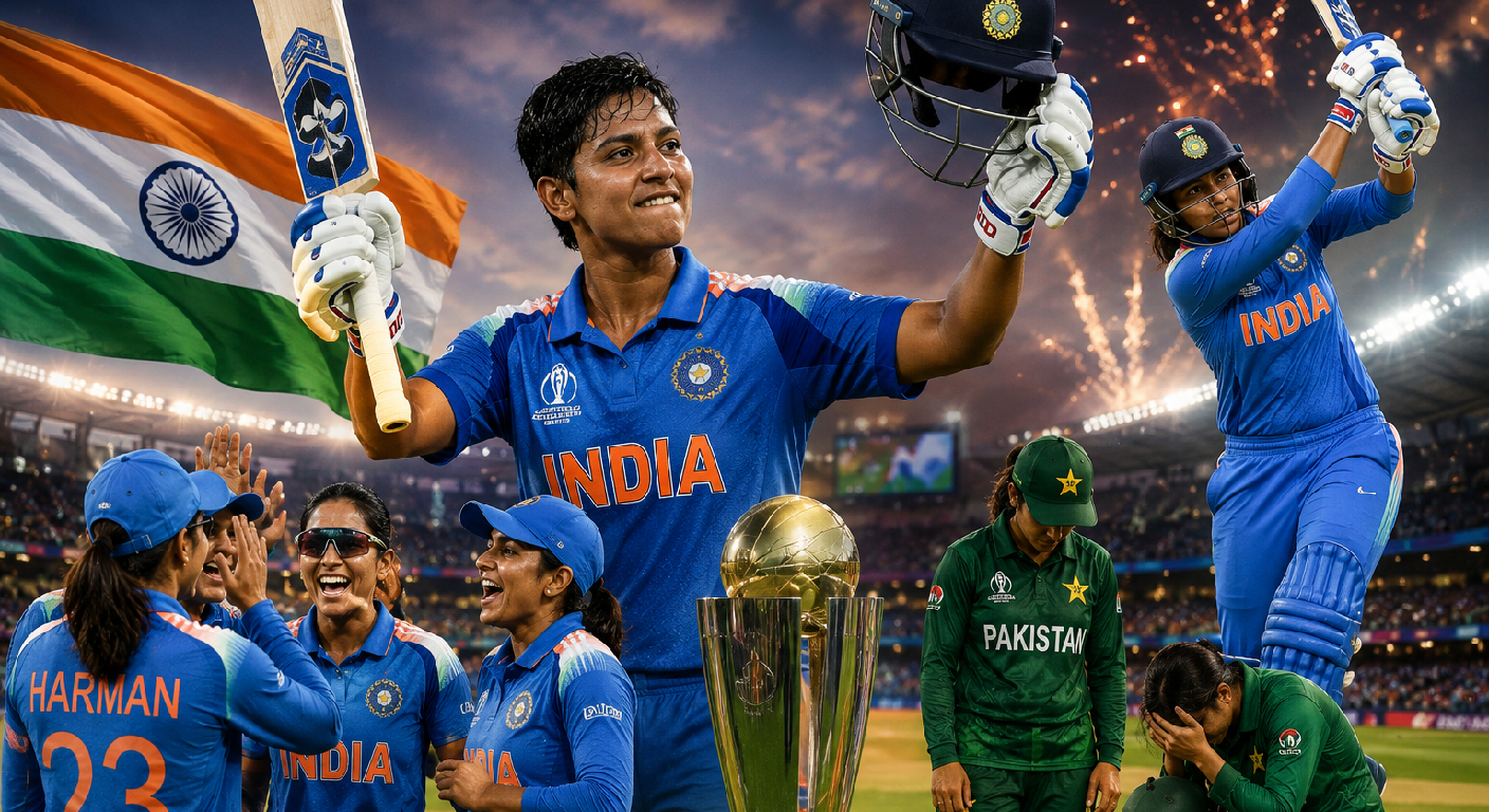 পাকিস্তানকে উড়িয়ে বিশ্বকাপ অভিযান শুরু ভারতের, দীপ্তি শর্মার ঘূর্ণিতে ৬৪ রানের দুর্দান্ত জয়