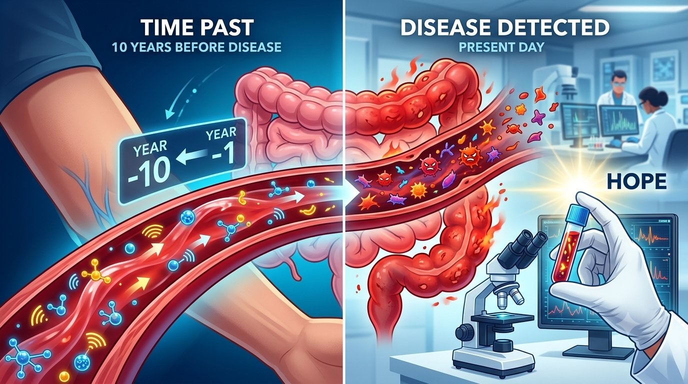 Signals in blood ten years before disease is detected, new hope in diagnosing inflammatory bowel disease
