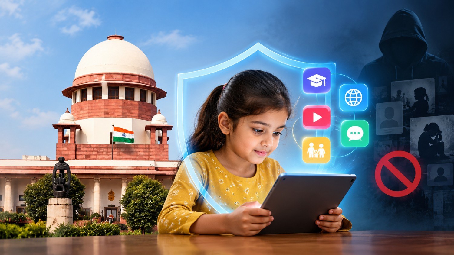 প্রতীকী ছবি: শিশুদের নিরাপদ ইন্টারনেট ব্যবহার ও অধিকার রক্ষায় সুপ্রিম কোর্টের বার্তা।