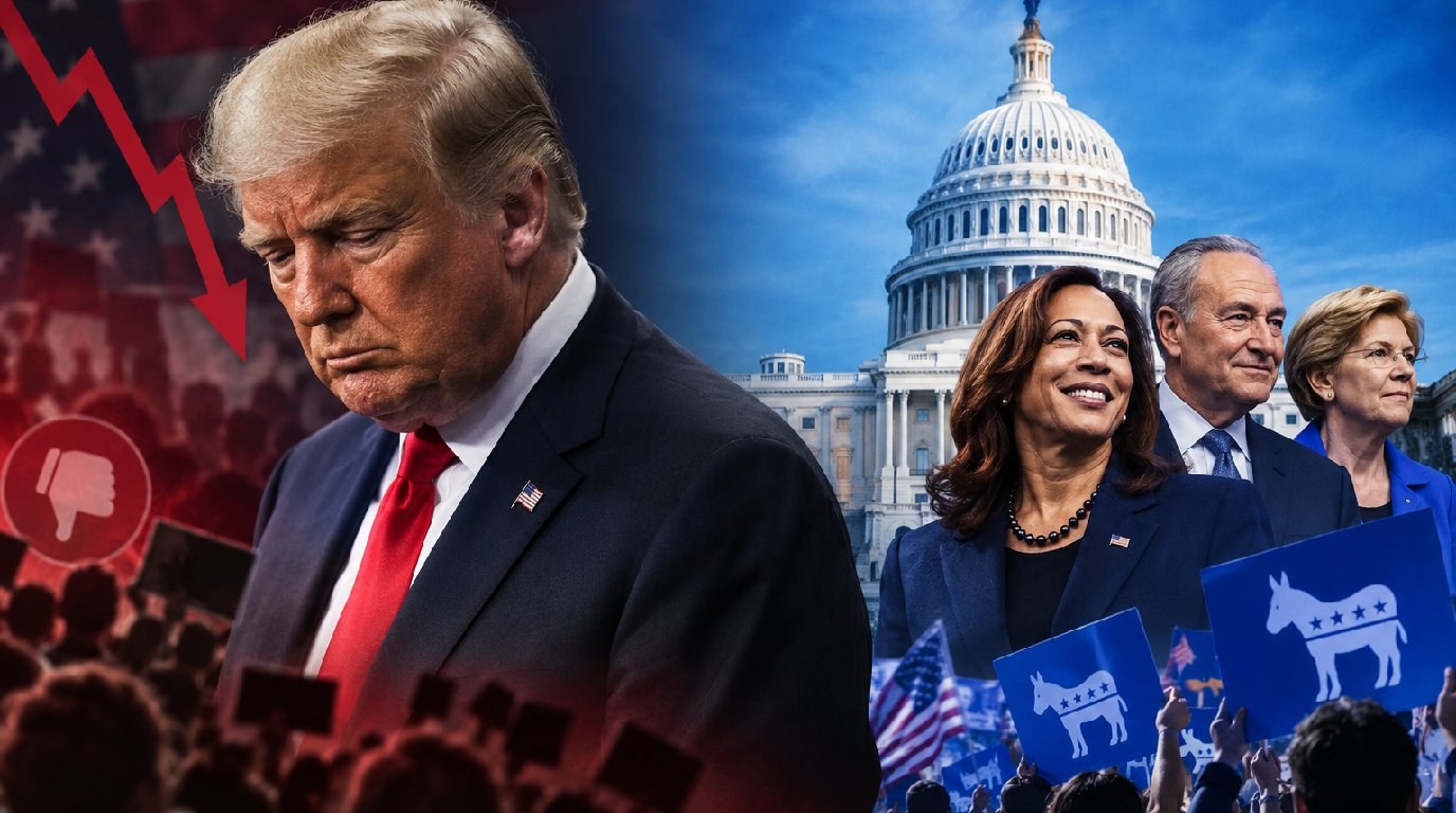 rump's public support is at rock bottom, Democrats are ahead in the fight to capture Congress
